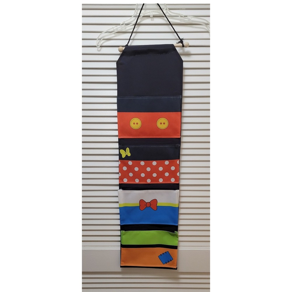 Kids Organizer Hanging Wall 4 Pocket Mickey Minnie Donald Goofy Disney Kids